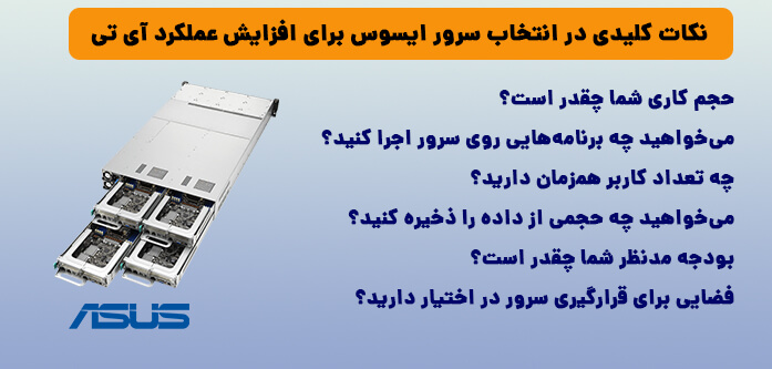 نکات کلیدی در انتخاب سرورهای ایسوس برای افزایش عملکرد IT