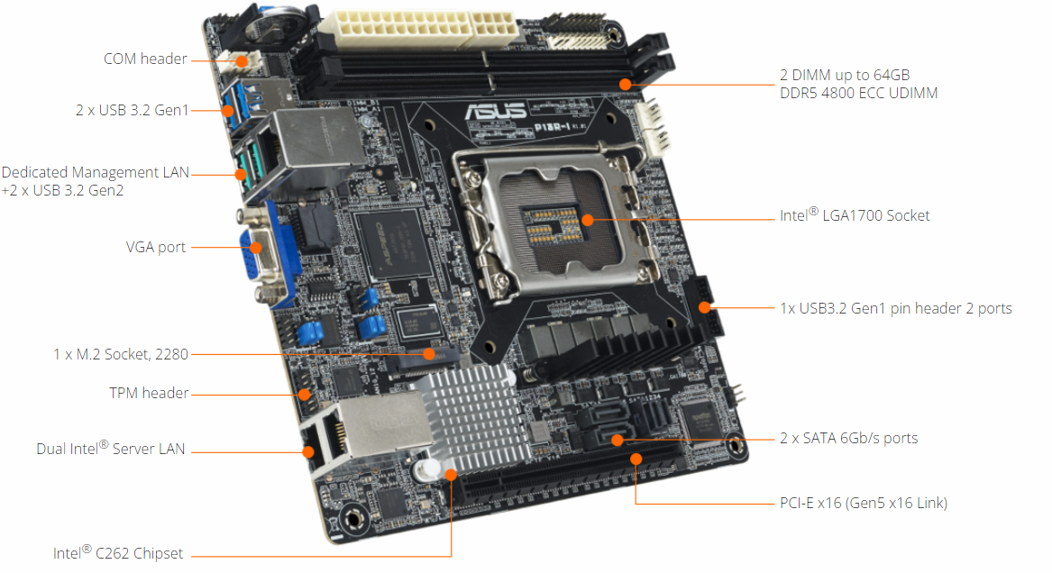 P11C-X-5 توضیحات مادربرد سرور ایسوس P11C-X